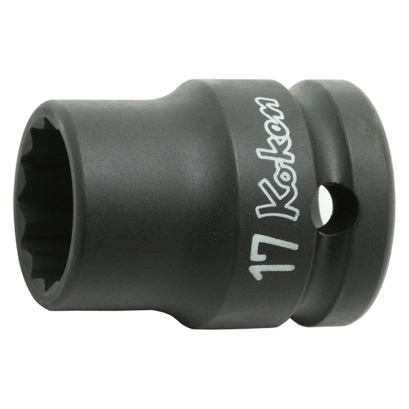 Ko-ken 14406M-28 1/2 Sq. Dr. Socket 28mm 12 point Length 40mm Thin walled