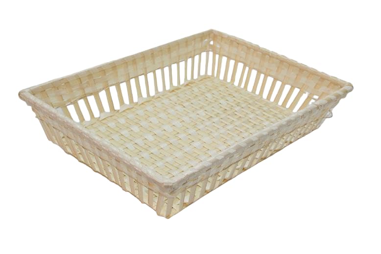Tsukasaki Small Box White Bamboo Square Square Squish, Large, 18-172