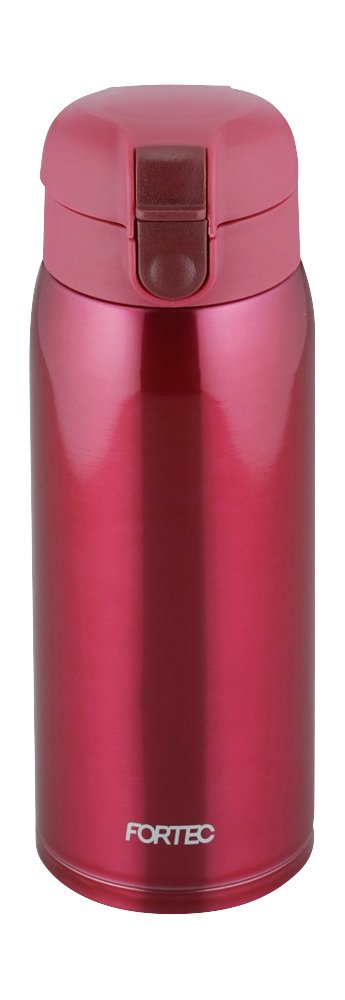 Wahei Freiz Fortec Park RH-1272 Water Bottle, One-Touch Stopper Mug Bottle, 20.3 fl oz (600 ml), Red