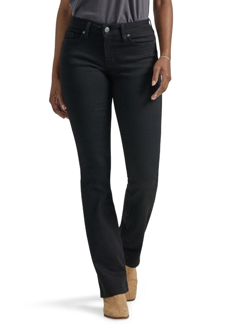Lee Women's Legendary Mid Rise Bootcut Jean Black 14 Long