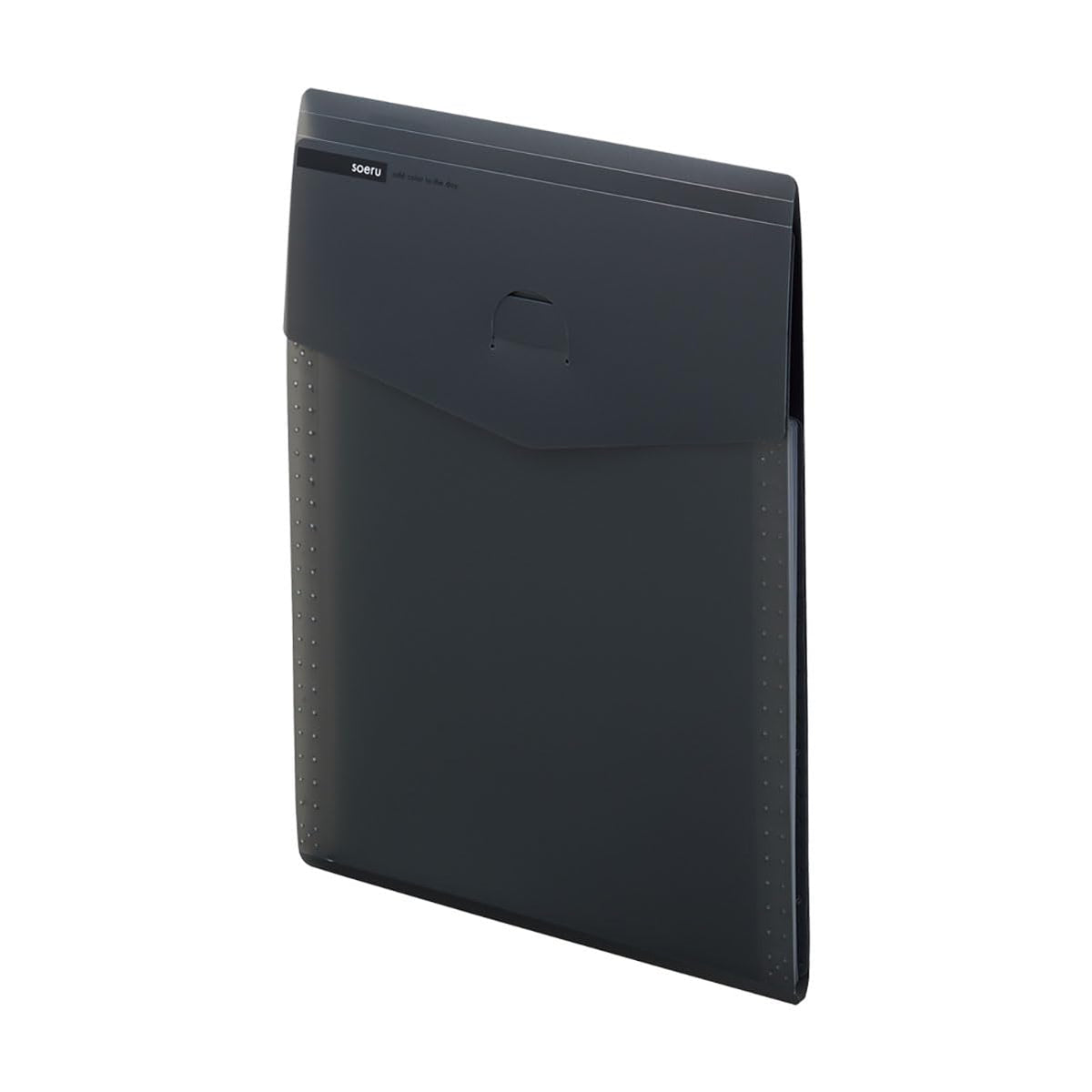 Lihit Lab SOERU A-8710-24 Slim Document File A4 Vertical Smoke Black