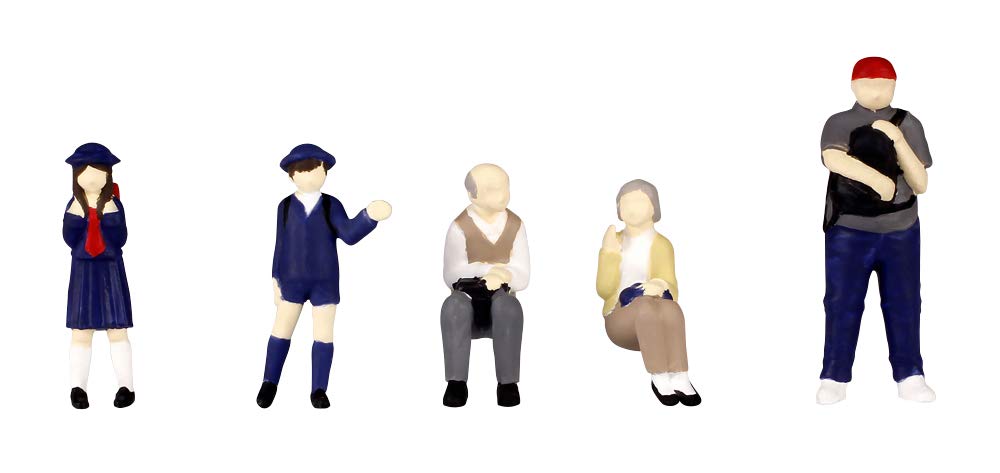Peem Office Au 1/80 Super Minifigure 6 That Day Bus Stop Set, 1/80 Scale, PVC, Painted, Finished Figure