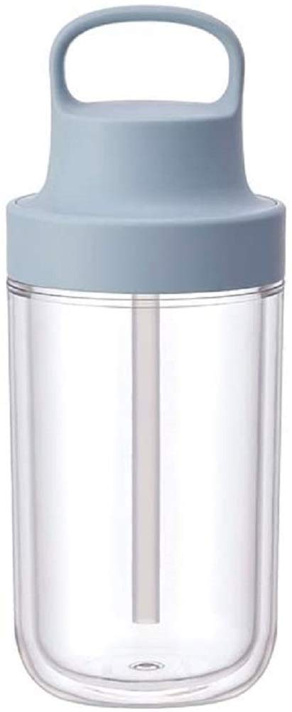 KINTO 20063 Togo Bottle, 12.2 fl oz (360 ml), Light Blue, Includes Straw, Lightweight, Water Bottle, Dishwasher Safe, Double Wall Construction