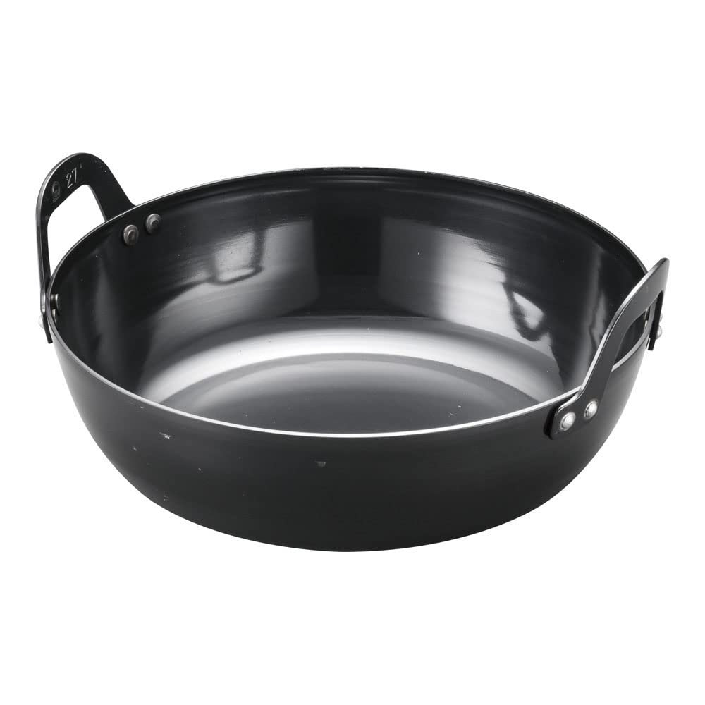 Endoshoji TKG AAG09027 Iron Tempura Pot, 10.6 inches (27 cm) Width x Depth 11.2 x Height 11.2 inches (270 mm) x Depth 11.2 inches (285 mm) x 4.5 inches (115 mm); Weight: 5.1 oz (1760 g); Iron Thick