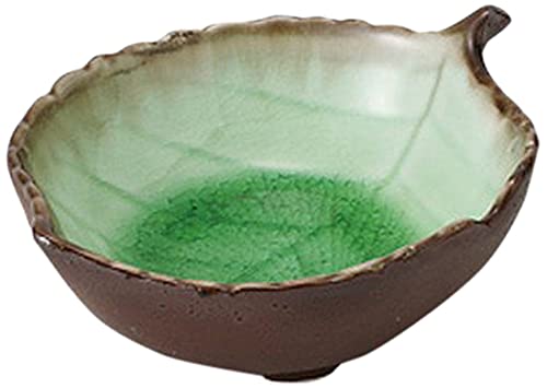 せともの本舗 Set of 5 Frit Kino Leaves Three-legged Small Bowls, 4.7 x 3.8 x 1.7 inches (12 x 9.6 x 4.3 cm), 4.3 oz (138 g), Small Included, For Restaurants and Businesses