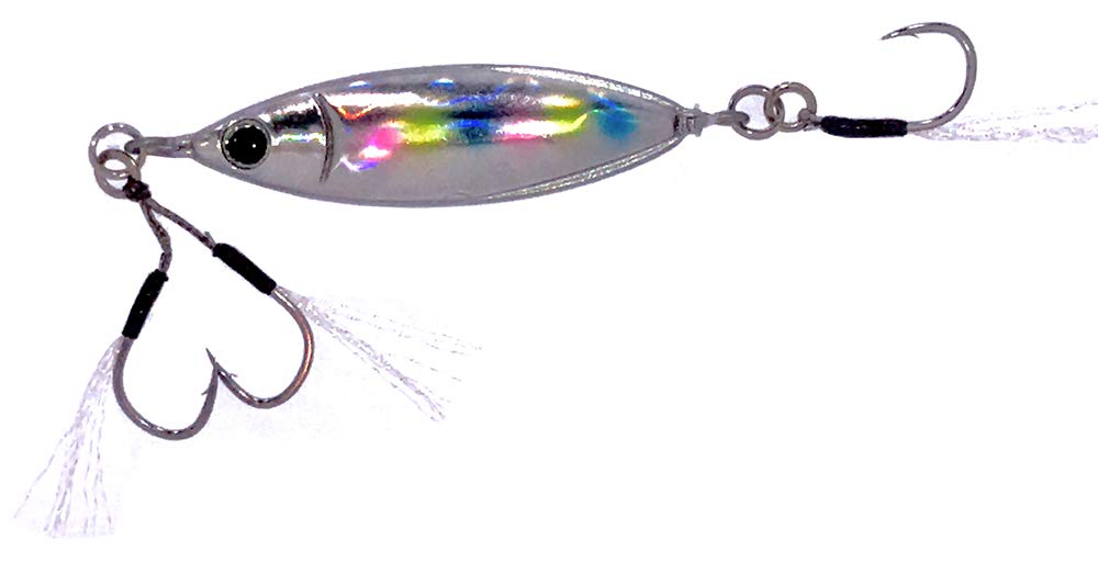 ZEAKE Metal Jig SB007, S Bit, 1.1 oz (30 g), Rainbow Candy