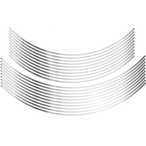 MDF) RIM-4M-SV-18&21N Rim Stripe, Mirror Type, Mirror Silver, No Text Plain, 0.2 inch (4 mm) Width, 18&21 inch
