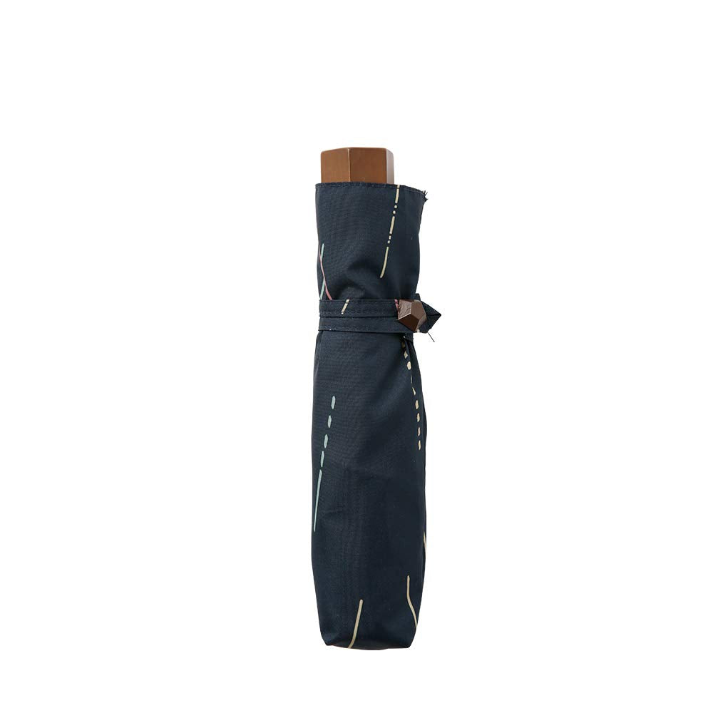 Ogawa 92023 Tenoé Casual Folding Umbrella, Women's, Lightweight, 7.1 oz (200 g), 21.7 inches (55 cm), 5 Ribs, Knee Shower, Manual Opening, UV Protection, Over 90%, Safety Cover, Gemstone Shaped Decorative Buttons Included