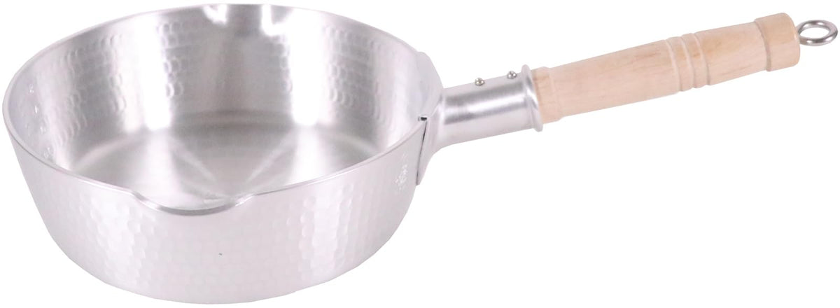 Aluminum Bottom Flat Shallow Hammered Yukihira Pot with Scale 8.3 inches (21 cm)