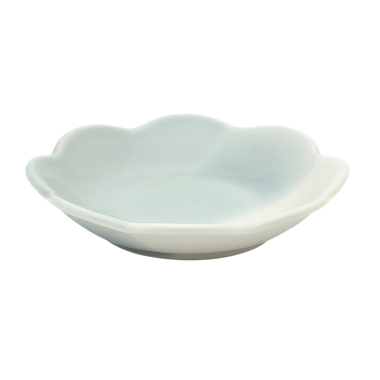 Mino Ware 6902-22 Small Plate, Approx. 4.3 inches (11 cm), Microwave, Dishwasher Safe, Smoky Flowers, Blue, Made in Japan