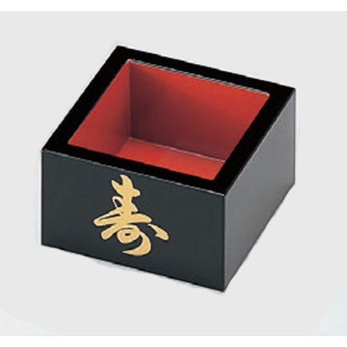 Makunouchi Bento D.X Ichigo Masu Kurouchi [3.1 x 3.1 x 2.0 inches (8 x 8 x 5 cm)] ABS Resin (7-447-8), Restaurant, Ryokan, Japanese Tableware, Restaurant, Commercial Use