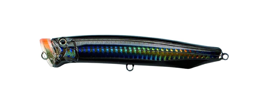 TackleHouse, Contact, Feed Popper, 3.9 inches (100 mm), 0.8 oz (22 g), Double Black Slit HG #05 CFP100 Lure