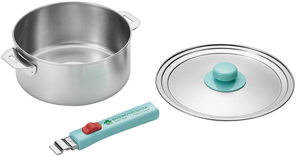 Tsubame Mature Technique Quattro Stainless Steel Pot 7.1 inches (18 cm) with Detachable Handle and Lid EJQ-600
