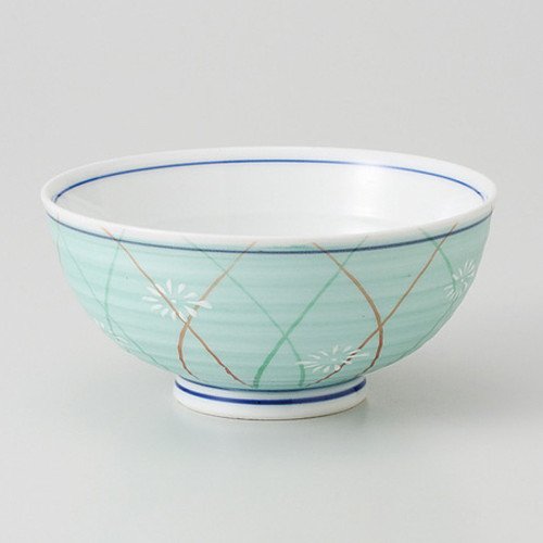 せともの本舗 Midorigin Sai Musashino Rice Bowl, 4.3 x 2.1 inches (11.1 x 5.3 cm), 5.6 oz (160 g), Rice Bowl, Restaurant, Inn, Japanese Tableware, Restaurant, Commercial Use,