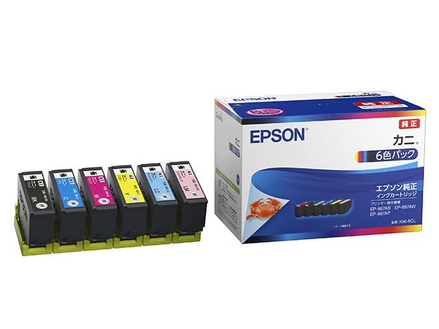 Genuine Epson KNI-6CL Crab Ink Cartridge, Pack of 6 Colors