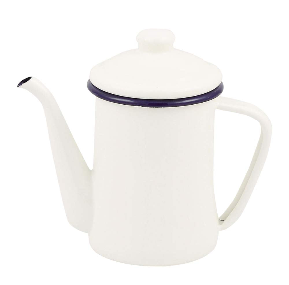 Pearl Metal HB-4415 Coffee Pot, White, 20.3 fl oz (600 ml), Enamel, Perfect Size