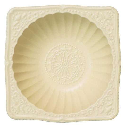 Ceramic Indigo Fleur Cereal Bowl, Ivory, Size: Approx. W 6.3 x D 4.5 x H 2.6 x 08429