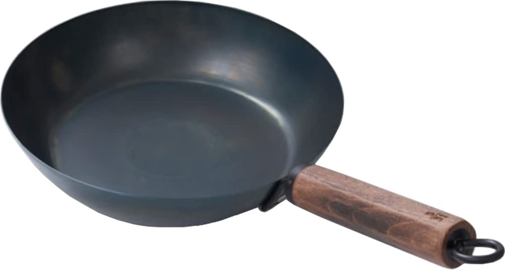 Fujita Metals Lightweight Iron Frying Pan, Easy to Handle for Women, 10.2 inches (26 cm) (Plate Thickness: 0.04 inches (1.0 mm); For those days when you are not energetic, only for gas fire, Walnut