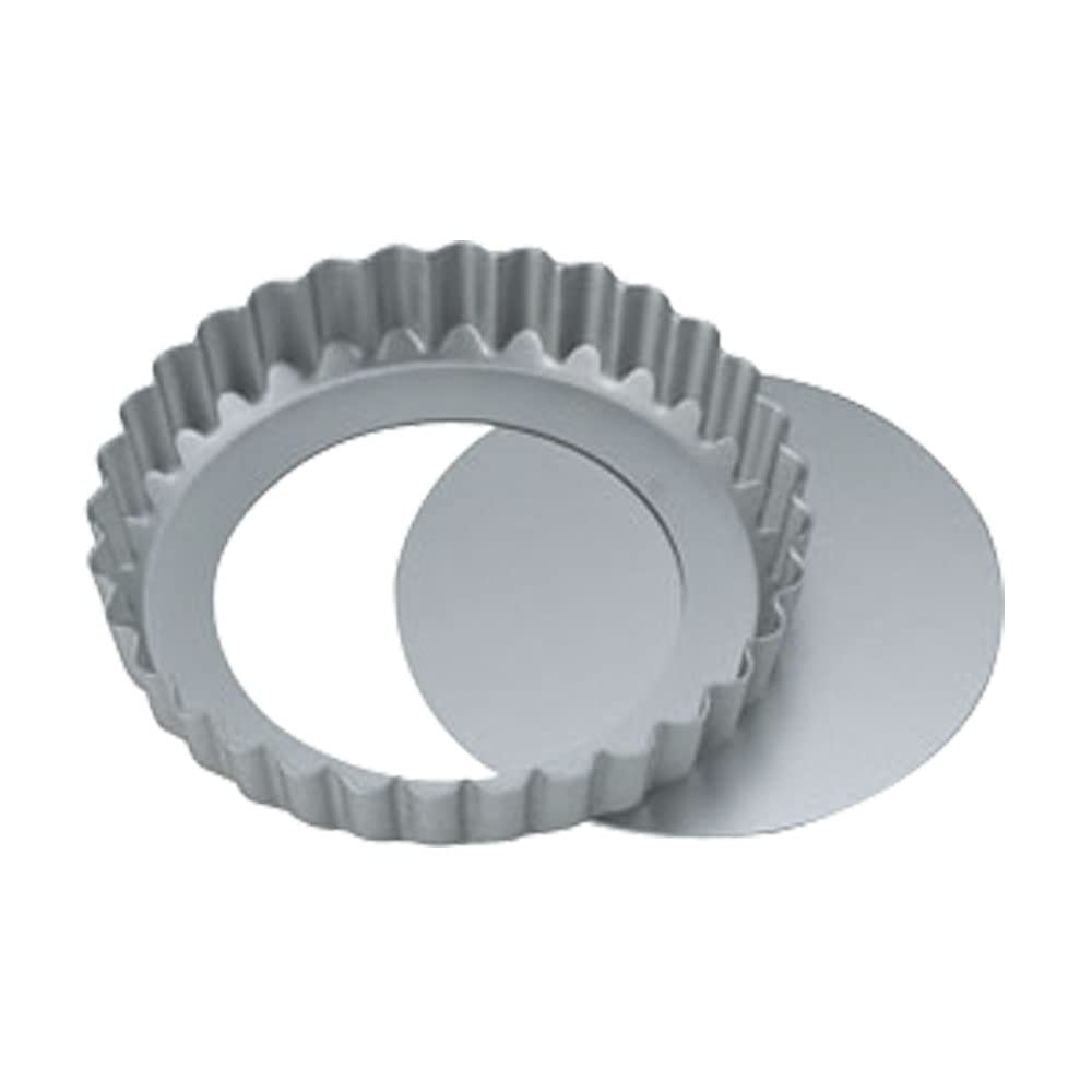 Endoshoji TKG Anodized Tart Mold, Lightweight, Heat Transfer Aluminum, Bottom Removal, Material: Aluminum, Inner Diameter: 4.8 inches (123 mm), Depth 0.9 inches (22 mm), Bottom Inner Diameter: 4.1