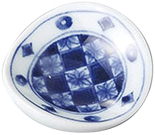 せともの本舗 Set of 10, Dyed Checkered Round Chopsticks Rest [1.8 x 1.8 x 0.6 inches (4.5 x 4.5 x 1.5 cm)] [Restaurant, Ryokan, Japanese Tableware, Restaurant, Commercial Use, Tableware, Tableware]
