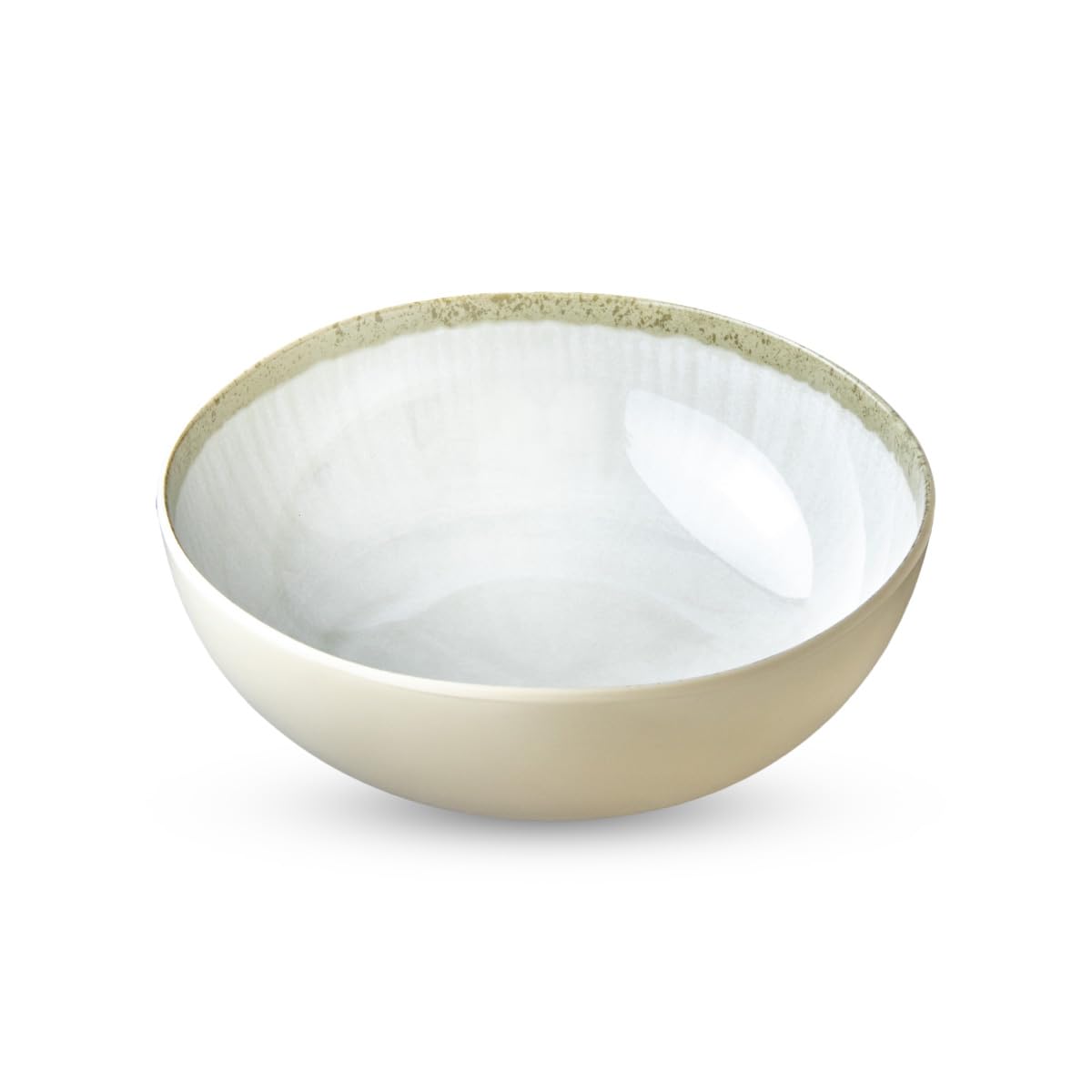 Abboard Homewear DN26205981 Coastal Reactive Cereal Bowl, Break-resistant, 7.1 inches (18 cm), White, Stylish, Melamine Dinnerware, Plastic, Microwave, Dishwasher Safe, BPA Free, Salad, Soup, Deep
