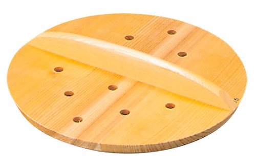 EBM Sawara Perforated Wooden Lid, 15.4 inches (39 cm)