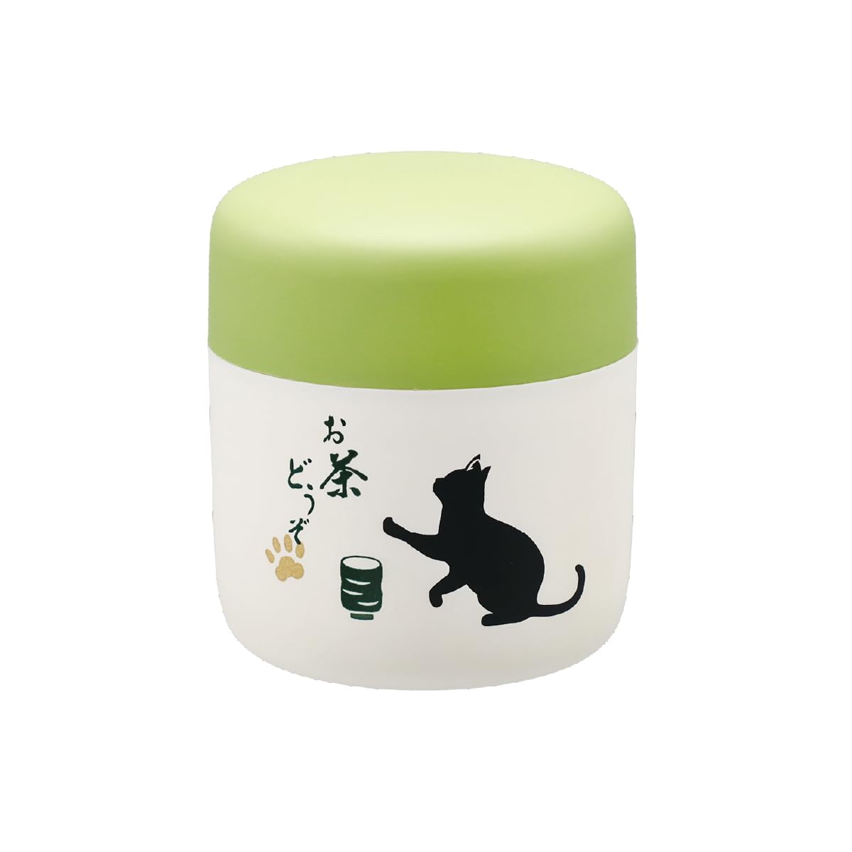 台和(Daiwa) Taiwa OC-O Tea Canister, Made in Japan, Storage Container, Tea Leaves, Green Tea, Souvenir, Aizu Lacquer Cat, Hospitality, Cute, Ochaneko,