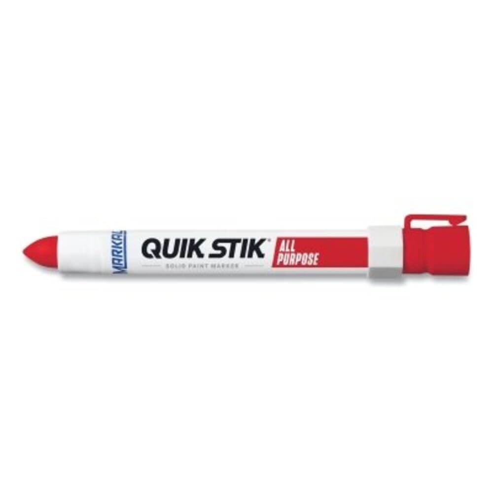 Markal 61049 Quik Stik Twist Long-Lasting Solid Paint Marker, Red (Pack of 12)