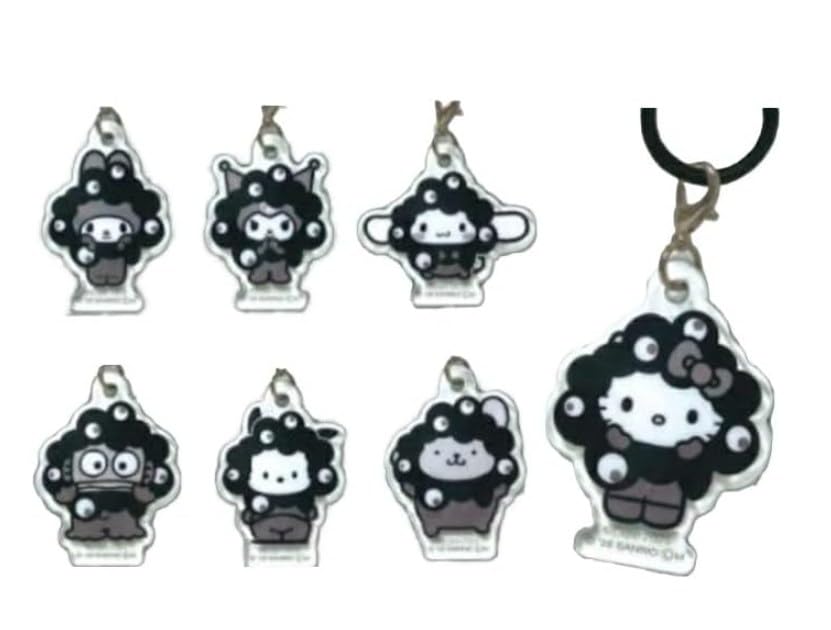 EXPO 2025 San-Rio Characters MYAKU-MYAKU Cosplay Acrylic Charm Vol.2 Monochrome Ver Complete Set Gashapon Japanese