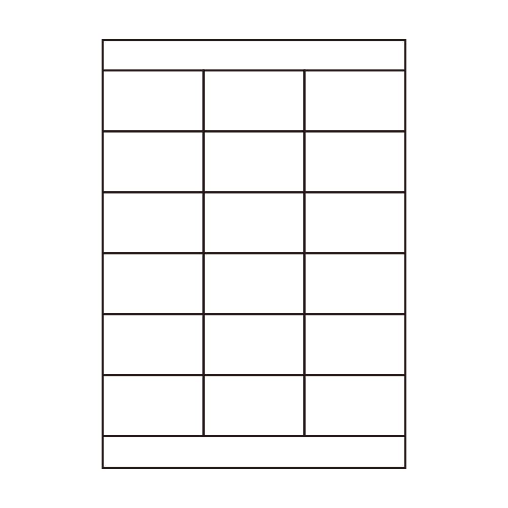 Toyo Print LDZ18PFH Sheet Cut Labels, A4 Edition, 18 Sides (500 Sheets per Case)