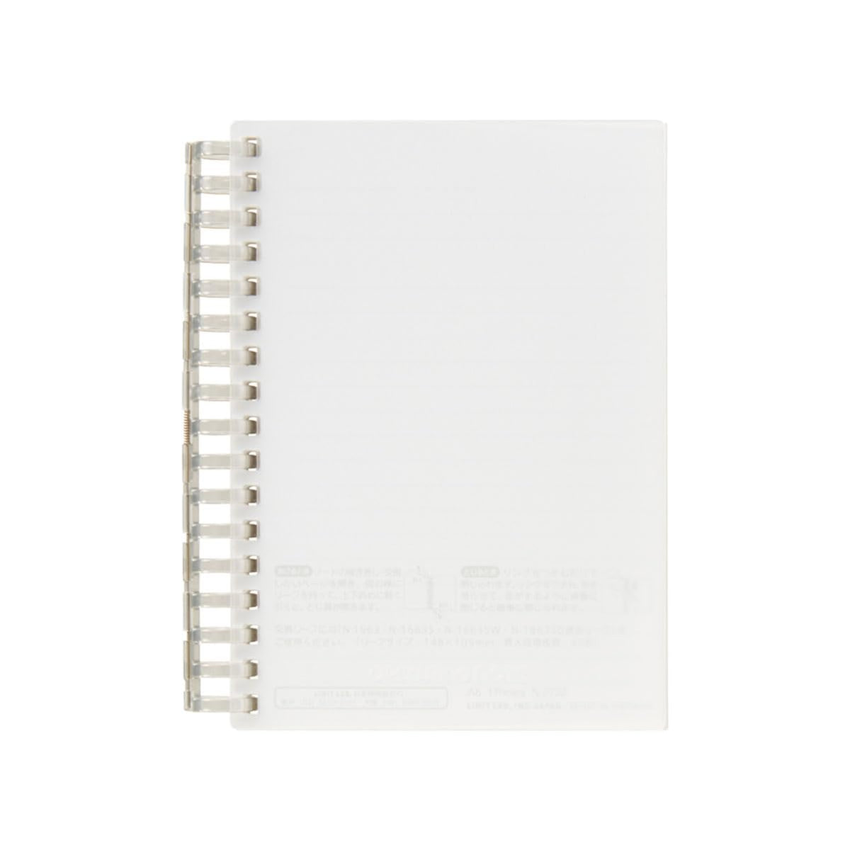 Lihit Lab Open Ring Notebook, A6, Clear N2728-1