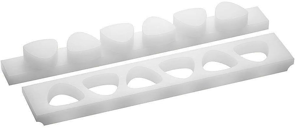 PE Rice Ball Mold with Push Lid (B), Kanto Type, 6 Holes, Large