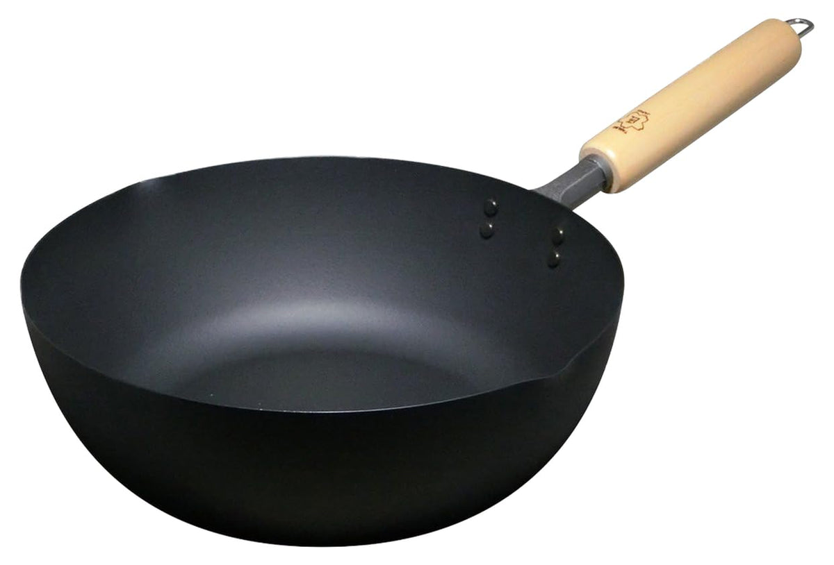 Takumi MGIT24 Iron Frying Pan, 9.4 inches (24 cm), Induction Compatible, Magma Plate, Made in Japan