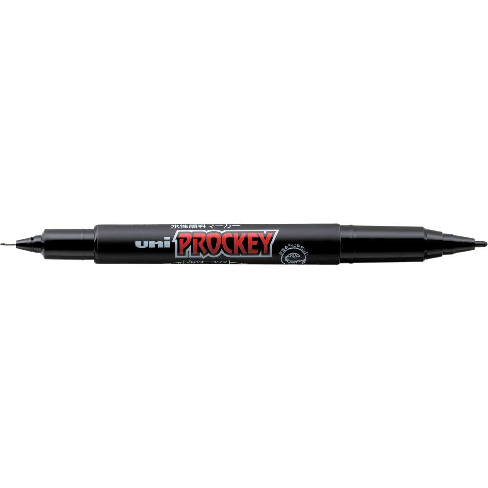 uni Prockey Fine Point and Extra Fine Point Marker Pen Black PM-120T.24