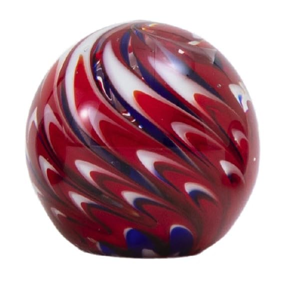 FUJIEI GO-014 Glass Interior Objects, Mixed Red, Glass Figurine, Decoration, Paperweight, Marble Marble Pattern