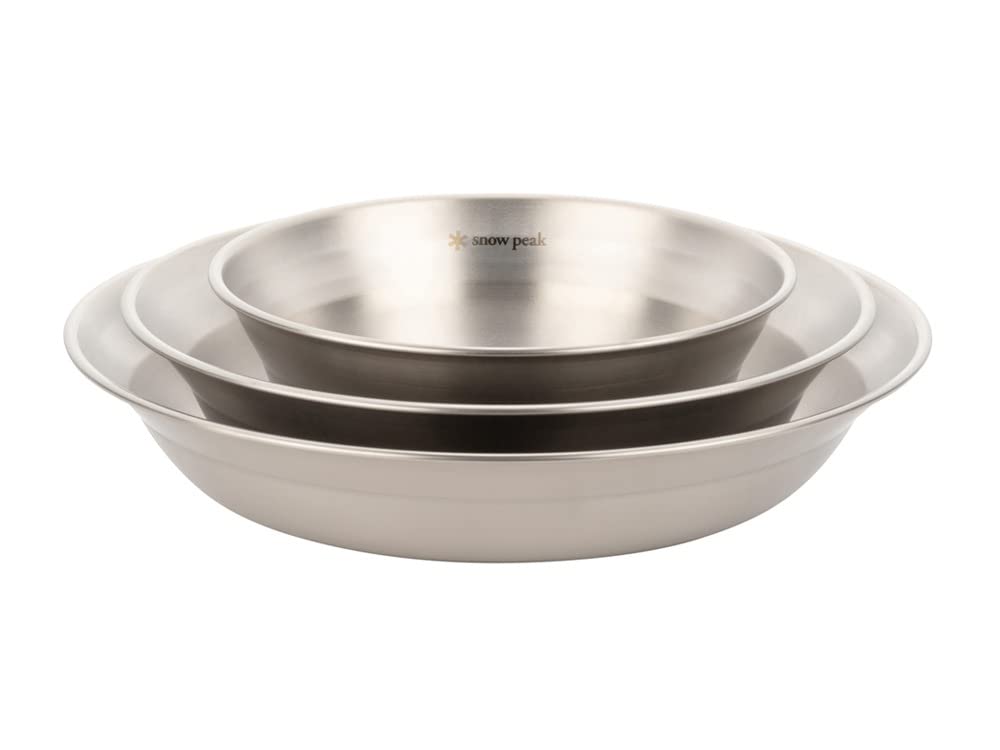 Snow Peak Tableware Set Single, 4 pcs, TW-021, Stainless Steel, Lightweight for Camping Everyday Use, Made in Japan