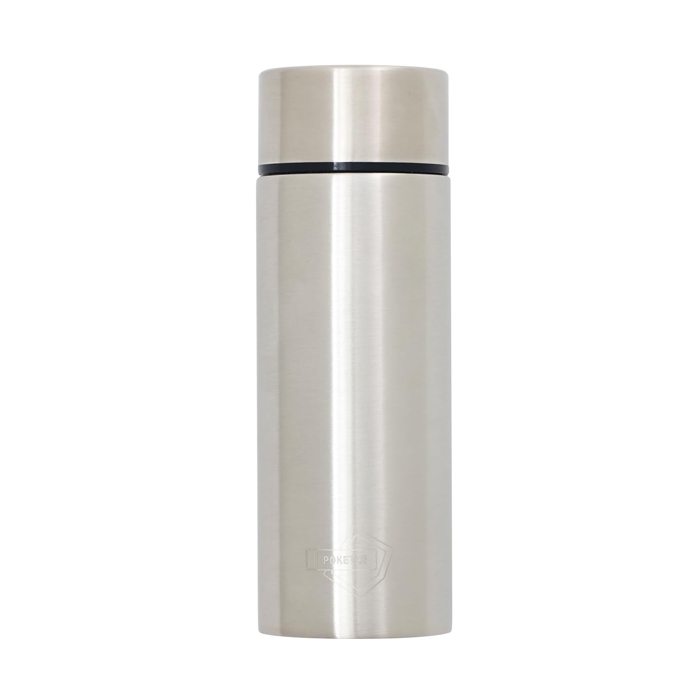 POKETLE (ポケトル) Design Works Ancient Pocket Water Bottle, Mug Bottle, Slim Bottle, 4.2 fl oz (120 ml), Stainless Steel, Silver, S