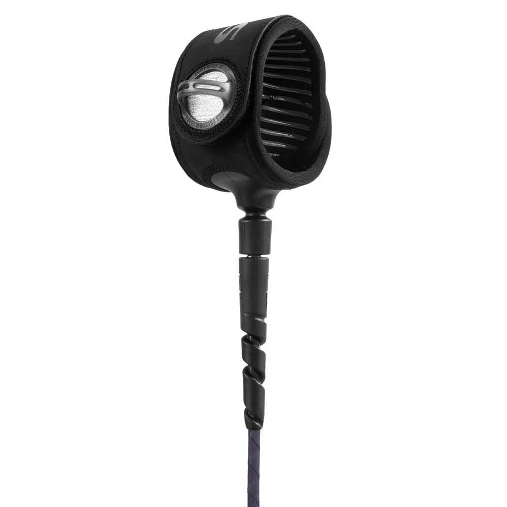 FCS Freedom Helix All Round Surf Leash (Smoke, 7'), Smoke-White, (FHAA-SKW-07F)