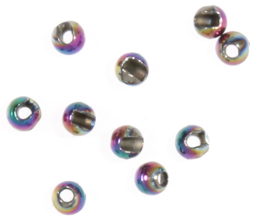 TIEMCO 66609103003 Tungsten Bead Plus, Rainbow NM, S, 0.1 inches (2.8 mm)