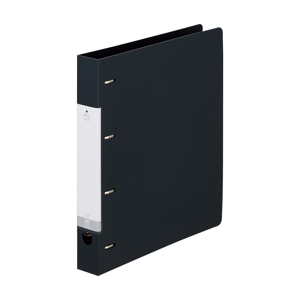 Lihit Lab Request D-Shaped Ring File A4 Hole 41mm Width Black G1270-24