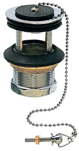 SANEI PH33-25 Washbasin Drain Parts, Horizontal Hole Drain Stopper, Overflow, for Pipe Diameter 1.0 inches (25 mm)