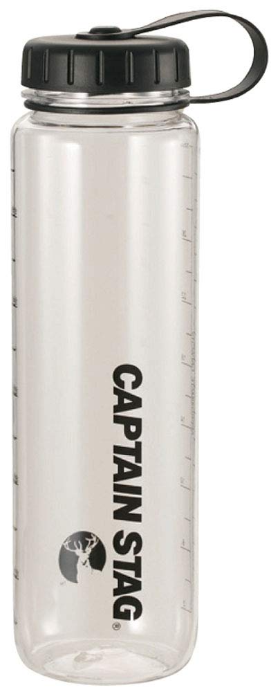 Captain Stag UE-3394 Water Bottle, Sports Bottle, 33.8 fl oz (1,000 ml), Direct Drinking, Rice Marking, 6 Cups, Black