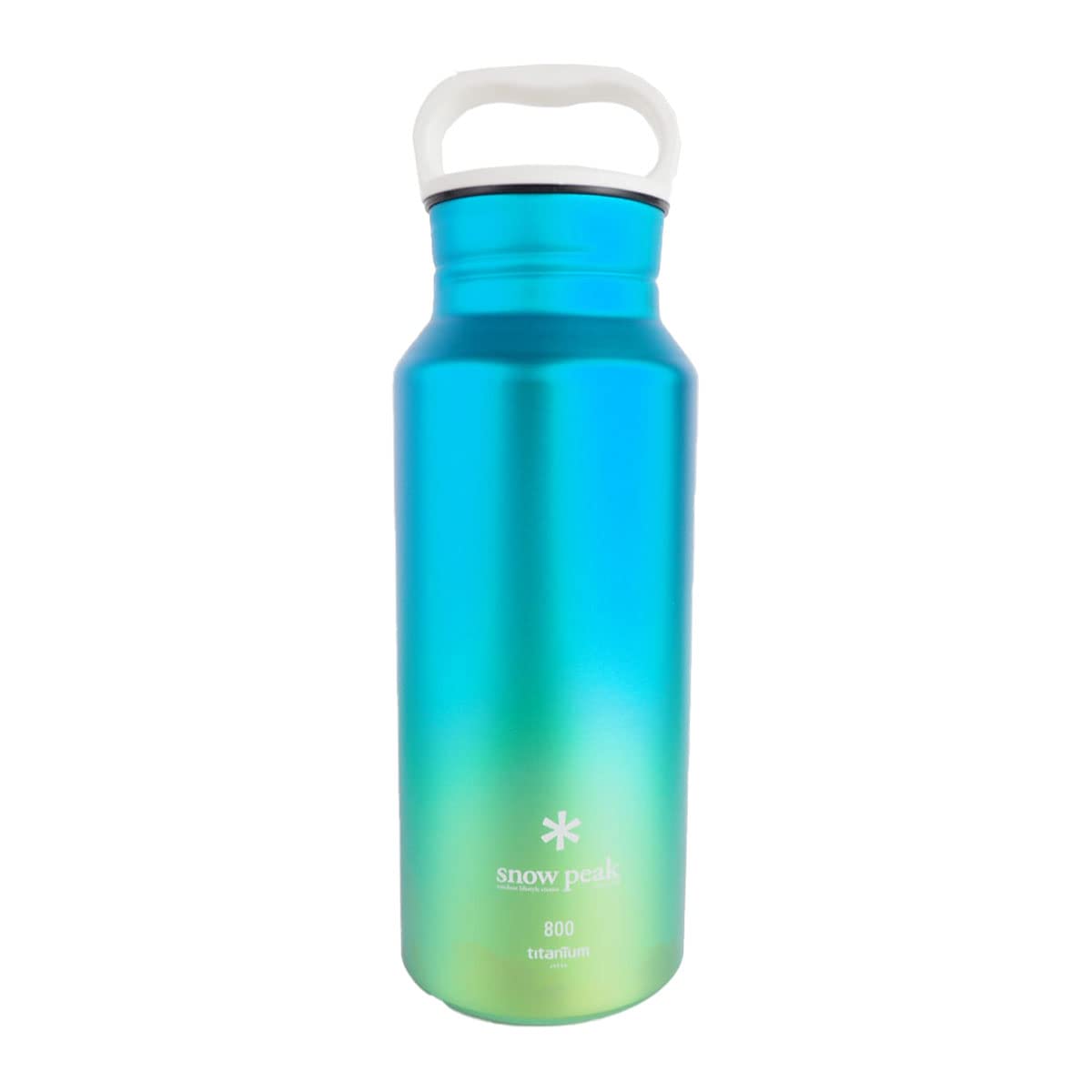 Snow Peak Recycled Titanium Aurora Bottle, Durable, Lightweight, Camping, Hiking, Backpacking Water Bottle, Ocean, 800ml