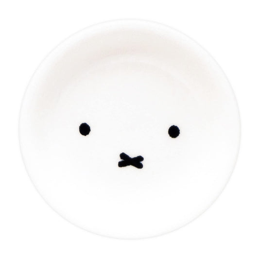 Kaneshotouki 409123 Dick Bruna Miffy Small Plate, Approx. 3.5 inches (9 cm), Face Up, White
