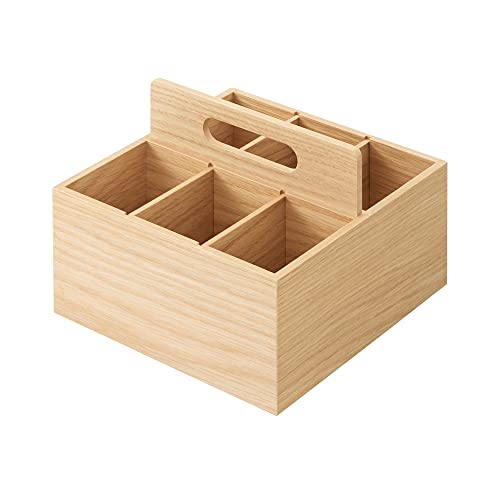 ???? MUJI 44310236 Wooden Tool Box, Approx. 6.6 x D 6.6 x H 5.0 inches (16.8 x 16.8 x 12.6 cm)