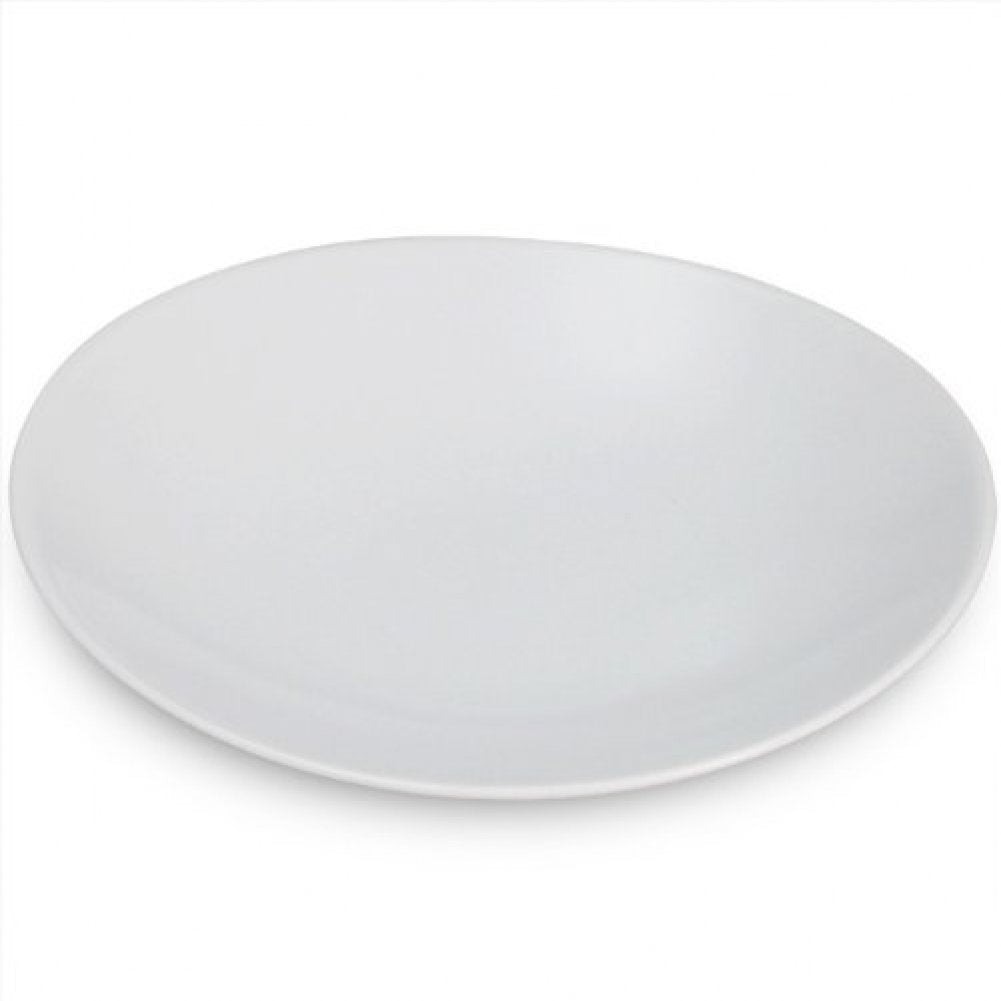 Hakusan Toki No. 6 Plate, White Mat, Approx. 7.5 x 7.1 x 1.2 inches (19 x 18 x 3 cm), Japanese Yen WAEN Hasamiyaki, Made in Japan