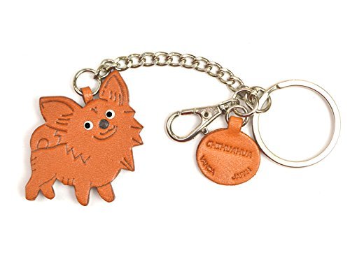 Genuine leather ring charm Chihuahua [handmade made in Japan, new, craftsman] [VANCA] (japan import) by VANCA (Banca craft) Leather story