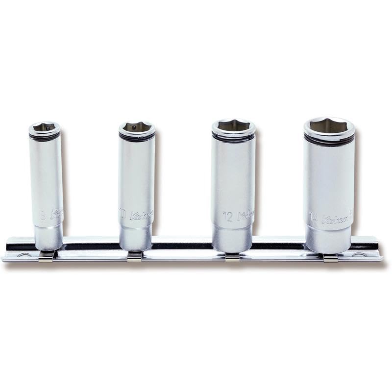 Ko-ken RS2350M/4 1/4 Sq. Dr. Deep NUT GRIP Socket Set 8-14mm - 4 pieces