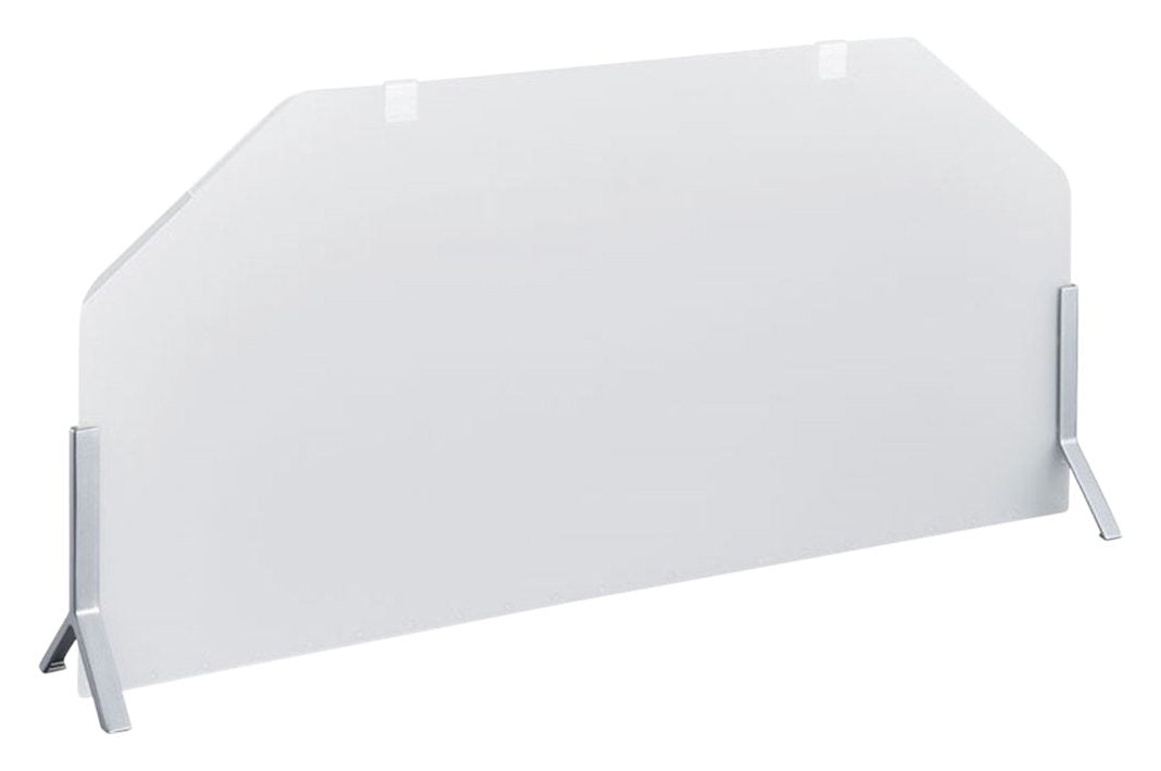 King Jim 8070 Partition Desktop Panel, Vertical, Milky White