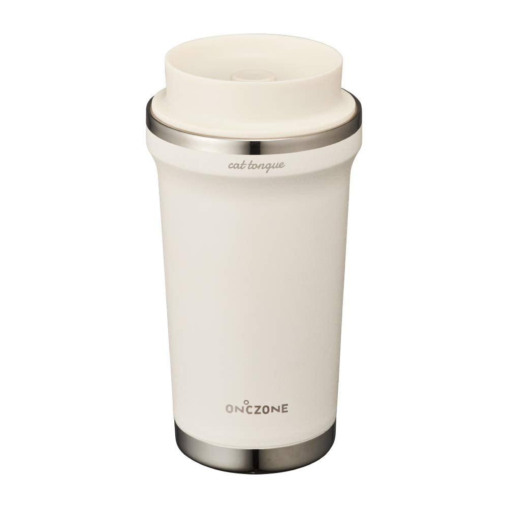 Doshisha Tumbler, Cat Tongue Exclusive Tumbler, Recommended for Cat Tongue, 10.8 fl oz (320 ml), White